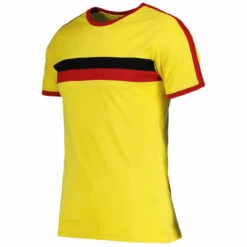 Disco Ringer Retro 70s Stripe Tee Y -Fashionable Men's Clothing Store madcap england chest stripe taped sleeve ringer tee yellow 1 32311.1664289434