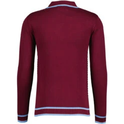 Coltrane Mod Jacquard Knit Polo B -Fashionable Men's Clothing Store madcap england coltrane jacqaurd polo zinfandel 1 26651.1683192084