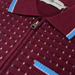 Coltrane Mod Jacquard Knit Polo Z -Fashionable Men's Clothing Store madcap england coltrane jacqaurd polo zinfandel 4 74296.1683192086 1