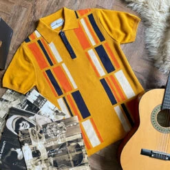 Comet Retro 60s Mod Polo Shirt (GO) -Fashionable Men's Clothing Store madcap england comet polo gold7 90415.1661261163 2