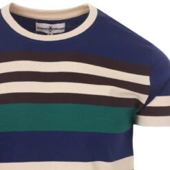 Cosmo Retro 1970s Stripe T-shirt BB -Fashionable Men's Clothing Store madcap england cosmo stripe tee beacon 3 13791.1661261790