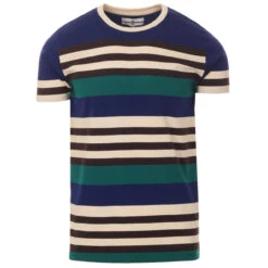 Cosmo Retro 1970s Stripe T-shirt -Fashionable Men's Clothing Store madcap england cosmo stripe tee beacon 4 86801.1661261787 1