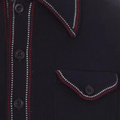 Crawdaddy Micro Dash LS Knit Polo -Fashionable Men's Clothing Store madcap england crawdaddy ls polo cardigan navy 21 96538.1661262416 2