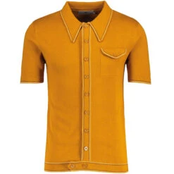 Crawdaddy Micro Dash Knit Polo B -Fashionable Men's Clothing Store madcap england crawdaddy polo cardigan buckthorne 1 70056.1692023399