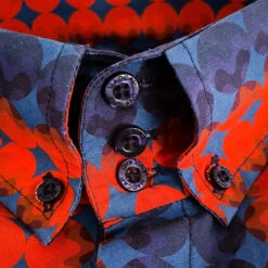 Diamond Dots Mod High Collar Shirt -Fashionable Men's Clothing Store madcap england diamond dots shirt3 34332.1661263168