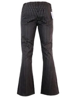 'Duke' - Retro 60s/70s Striped Flares By MADCAP -Fashionable Men's Clothing Store madcap england duke flares blackgrey11 73035.1666958041