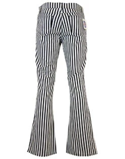 'Duke' - Retro 60s/70s Striped Flares By MADCAP BW -Fashionable Men's Clothing Store madcap england duke flares blackwhite1 22013.1666957881