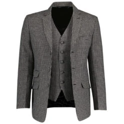 Dylan Brushed Dogtooth Mod Blazer -Fashionable Men's Clothing Store madcap england dylan suit 2 51204.1682089173