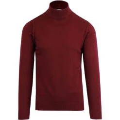 Eastwood Mock Turtleneck Jumper (Z) -Fashionable Men's Clothing Store madcap england eastwood turtleneck zinfandel 5 96582.1661267055 2