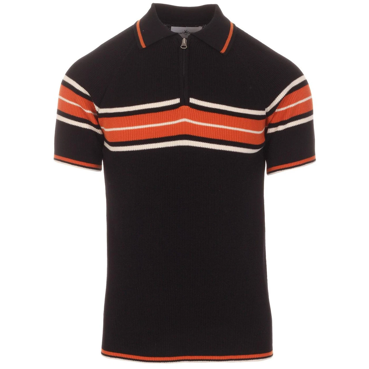Fireball Mod Rib Zip Neck Polo (B) 3 Fireball Mod Rib Zip Neck Polo (B) - Image 3