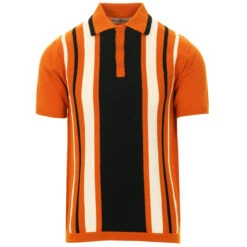 Folklore Mod Stripe Knit Polo (MO) -Fashionable Men's Clothing Store madcap england folklore polo shirt marmalade 4 92597.1661262020 3