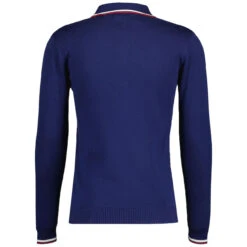 Apollo Mod Grid Check Big Collar Zip Polo Cardigan Snow White