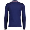 Apollo Mod Grid Check Big Collar Zip Polo Cardigan In Navy