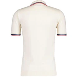 Cannon Mod Grid Check Big Collar Ring Zip Knitted Polo Navy -Fashionable Men's Clothing Store madcap england grid knit ring zip short sleeve polo cardigan snow white mc1070 11 56466.1693991814