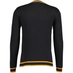 Hawkins Mod Jacquard Dash Front Jumper In Snow White