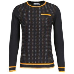 Hawkins Mod Jacquard Dash Front Jumper In Snow White 18 Hawkins Mod Jacquard Dash Front Jumper In Snow White -Fashionable Men's Clothing Store madcap england hawkins jacquard dash jumper black 3 82456.1695997616 1