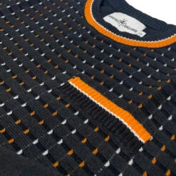 Hawkins Mod Jacquard Dash Front Jumper In Black 17 Hawkins Mod Jacquard Dash Front Jumper In Black -Fashionable Men's Clothing Store madcap england hawkins jacquard dash jumper black 4 09737.1695997620