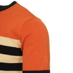 Hoople Stripe Knit Grandad Top -Fashionable Men's Clothing Store madcap england hoople knit stripe grandad top fondue fudge 2 34436.1661263025