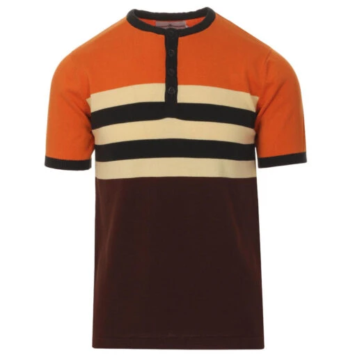 Hoople Stripe Knit Grandad Top