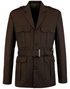 Mod Hopsack Safari Jacket BURGUNDY -Fashionable Men's Clothing Store madcap england hopsack safari blazer brown 7 48052.1661269281 1