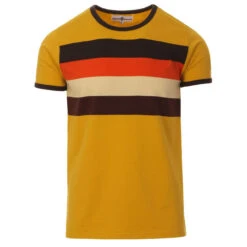 Hunter Retro 70s Chest Stripe Tee -Fashionable Men's Clothing Store madcap england hunter stripe tee calendula 1 04868.1661261800