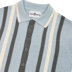 Kazimir Abstract Stripe Polo (BF) -Fashionable Men's Clothing Store madcap england kazimir polo cardigan blue fog 2 57603.1661265834