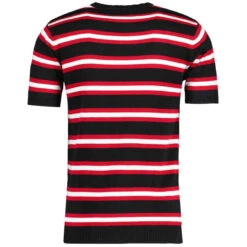 Kingsnake Mod Stripe Knit Tee N -Fashionable Men's Clothing Store madcap england kingsnake stripe knitted tee black 3 80553.1668164284