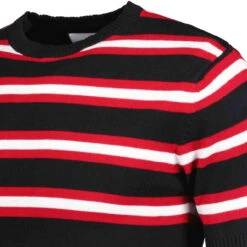 Kingsnake Mod Stripe Knit Tee B -Fashionable Men's Clothing Store madcap england kingsnake stripe knitted tee black 4 74643.1668164286 1