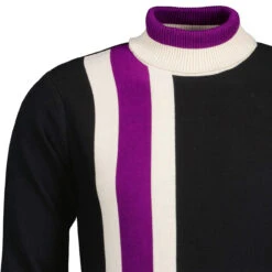 Lewis Mod Roll Neck Racing Jumper B -Fashionable Men's Clothing Store madcap england lewis roll neck jumper black 3 98814.1661260340
