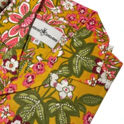 Rock-a-Hula Retro Rayon Floral LS Revere Collar Shirt Mustard -Fashionable Men's Clothing Store madcap england long sleeve floral rayon shirt mustard mc1075 4 68382.1698858534