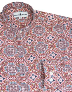 Lotus Floral Grandad Collar Shirt 5 Lotus Floral Grandad Collar Shirt -Fashionable Men's Clothing Store madcap england lotus floral grandad shirt 1 53504.1661268182
