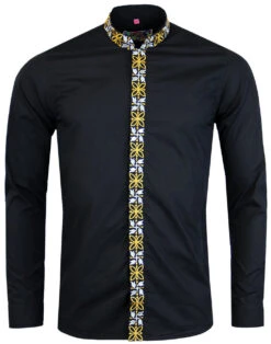 Avory 60s Mandarin Collar Shirt (N) 23 Avory 60s Mandarin Collar Shirt (N) -Fashionable Men's Clothing Store madcap england mandarin shirt black 5 98268.1661270604 2