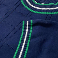 Wilson Pointelle Knit Mod Mock Turtleneck Tipped Tee In Zinfandel -Fashionable Men's Clothing Store madcap england mc1041 wilson navy close up 11 30179.1693991703 1