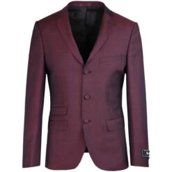 Mod Mohair Tonic Suit Jacket (Burg)