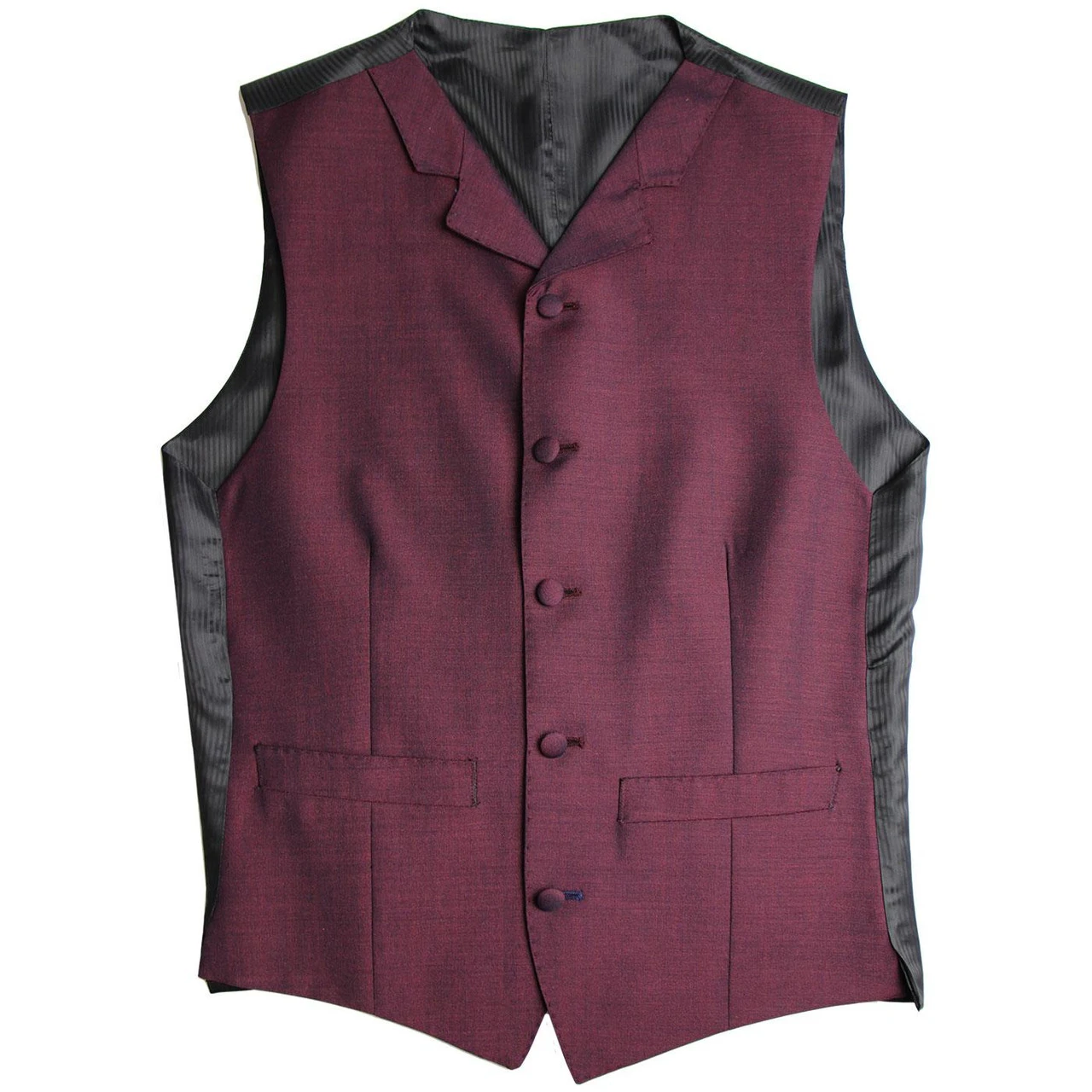 Mod Mohair Tonic Waistcoat BURGUNDY 2 Mod Mohair Tonic Waistcoat BURGUNDY - Image 2