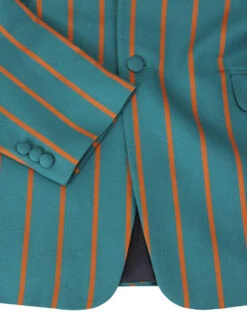 Offbeat 60s Mod Boating Blazer TEAL -Fashionable Men's Clothing Store madcap england offbeat teal stripe blazer 10 79574.1661268849