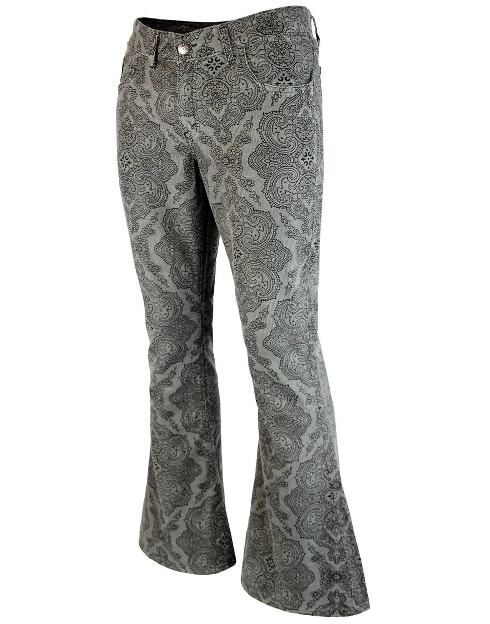 Paisley Rave 1970s Cord Bellbottoms 7 Paisley Rave 1970s Cord Bellbottoms - Image 7