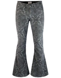 Paisley Rave Retro 70s Cord Flares -Fashionable Men's Clothing Store madcap england paisley rave cords silver 6 18151.1661269150