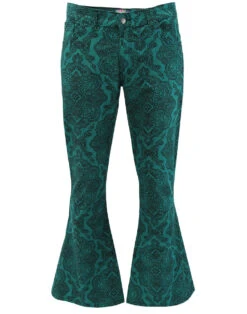 Paisley Rave Retro 70s Cord Flares -Fashionable Men's Clothing Store madcap england paisley rave flares teal 3 14055.1661270062 2