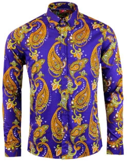 Tanpura Paisley Trip 60s Mod Shirt 7 Tanpura Paisley Trip 60s Mod Shirt -Fashionable Men's Clothing Store madcap england paisley trip button down 4 31551.1661270306