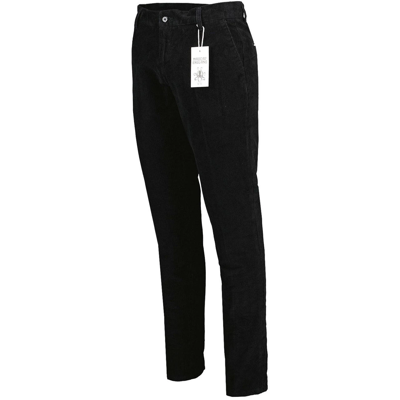 Psycho Mod Slim Cord Trousers Black 8 Psycho Mod Slim Cord Trousers Black - Image 8