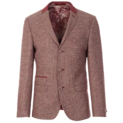 Mod 3 Button Dogtooth Suit Jacket -Fashionable Men's Clothing Store madcap england puppytooth suit jacket berry 4 35163.1661263657