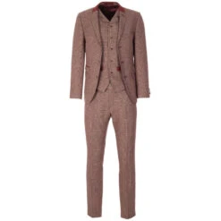 Mod 3 Button Dogtooth Suit Jacket -Fashionable Men's Clothing Store madcap england puppytooth three piece suit berry 1 45617.1661263664