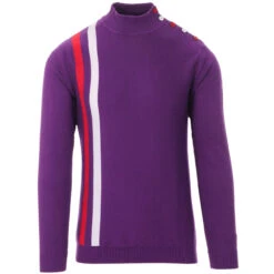 Racing Coleridge 60s Mod Jumper (P) -Fashionable Men's Clothing Store madcap england racing coleridge jumper purple 1 40291.1661262238 2