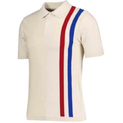 Beck Mod Racing Stripe Knit Polo NB -Fashionable Men's Clothing Store madcap england racing stripe knitted polo birch 2 35476.1668444258 1