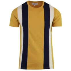Afterglow Mod Stripe Panel Tee (C) 12 Afterglow Mod Stripe Panel Tee (C) -Fashionable Men's Clothing Store madcap england racing stripe tee harvest 3 62834.1661267135