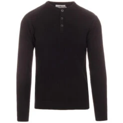 Caine Ribbed Grandad Top (HG) -Fashionable Men's Clothing Store madcap england ribbed grandad top black 1 20603.1661264041 5