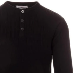 Caine Ribbed Grandad Top (Rosin) -Fashionable Men's Clothing Store madcap england ribbed grandad top black 2 85368.1661264042 2
