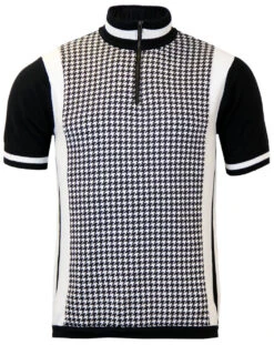 Roue 60s Mod Dogtooth Cycling Top E -Fashionable Men's Clothing Store madcap england roue dogtooth cycling top4 72084.1661338748