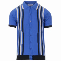 Shockwave Mod Stripe Knit Polo (CG) -Fashionable Men's Clothing Store madcap england shockwave knit polo blue 1 73501.1661264942 5